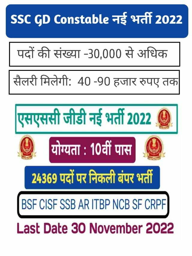 SSC GD Constable Bharti 2022