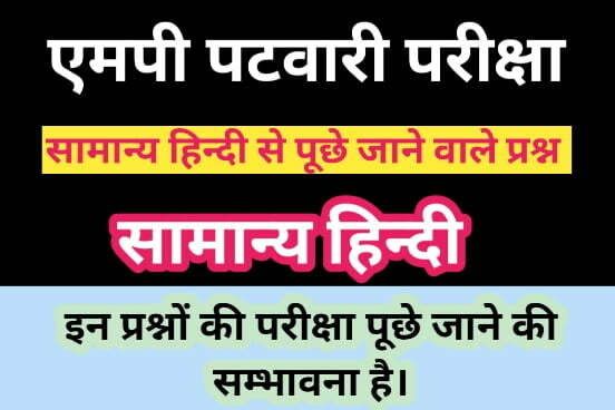 MP Patwari General Hindi Question