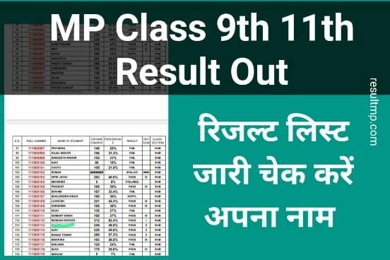 MP Class 9th 11th Result Out 2023