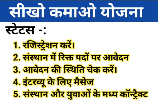 Seekho Kamao Yojana News: सीखो कमाओ योजना ताजा खबर 31 अगस्त 1 Seekho Kamao Yojana News