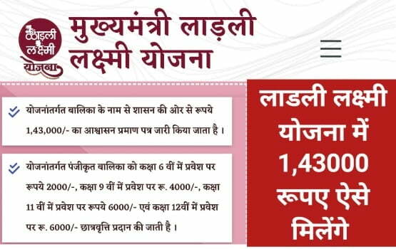 Ladli Laxmi Yojana 143000 rs